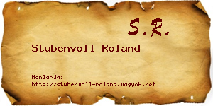 Stubenvoll Roland névjegykártya